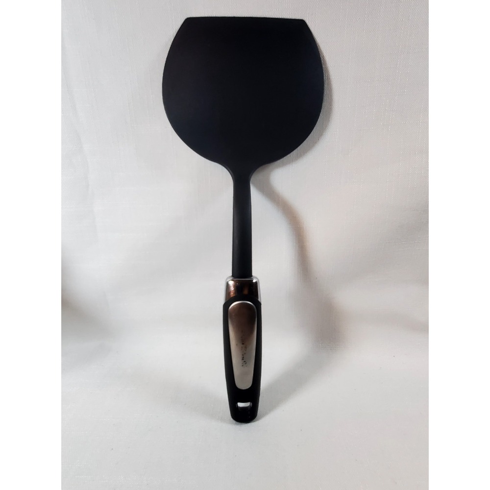 Black Silicone Spatula‎ Turner Heat Resistant Nonstick Safe Kitchen Utensil